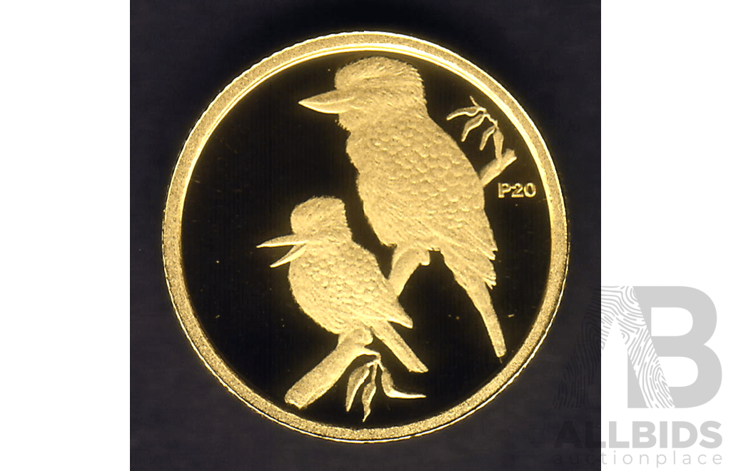 9999 PURE GOLD $5 Kookaburra PROOF Coin