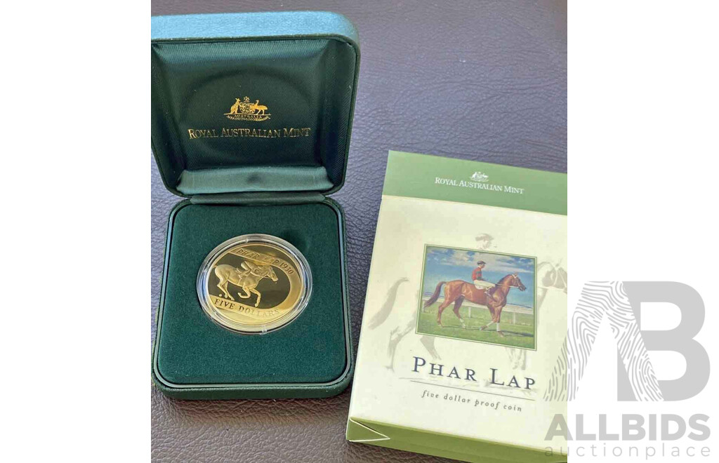 AUSTRALIA $5 Phar Lap PROOF Coin. 2000