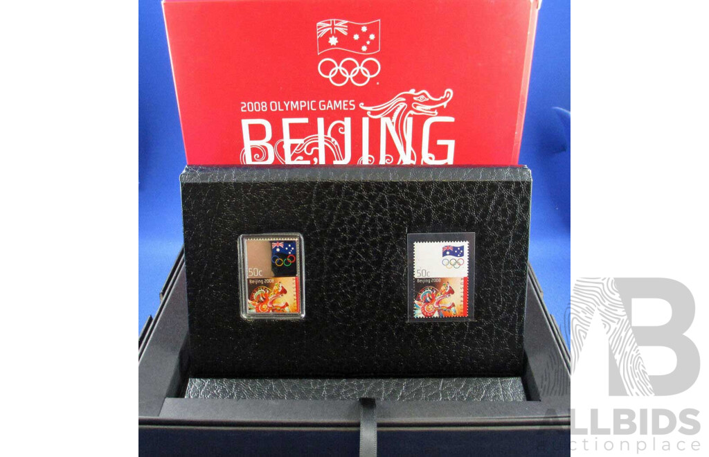 2008 Olympic Games Coin and Stamp Pack. Beijing Games