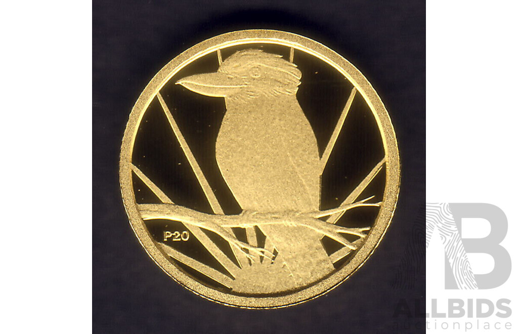 9999 PURE GOLD $5 Kookaburra PROOF Coin