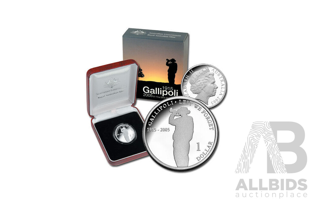 Gallipoli 999 Pure Silver PROOF $1 Coin 2015