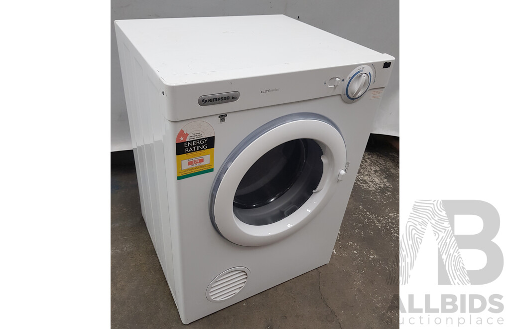 Simpson (SDV601) 6kg Ezi Loader Dryer