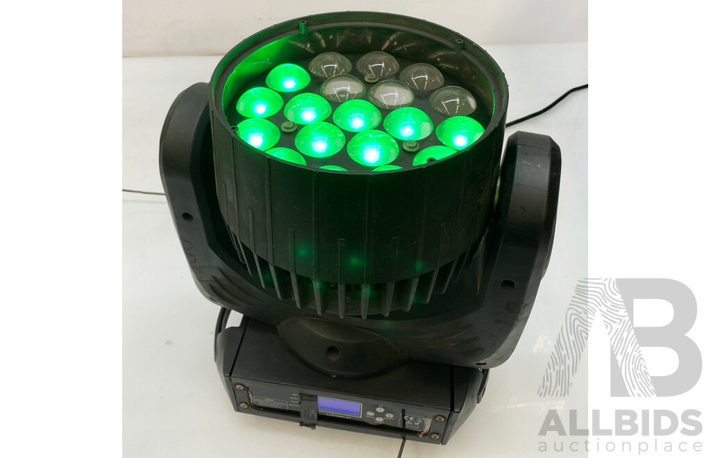 Led Zoom (LED HALO ZOOM19) LED RGBW Moving Head Spot Lights W/ Encore Road Case