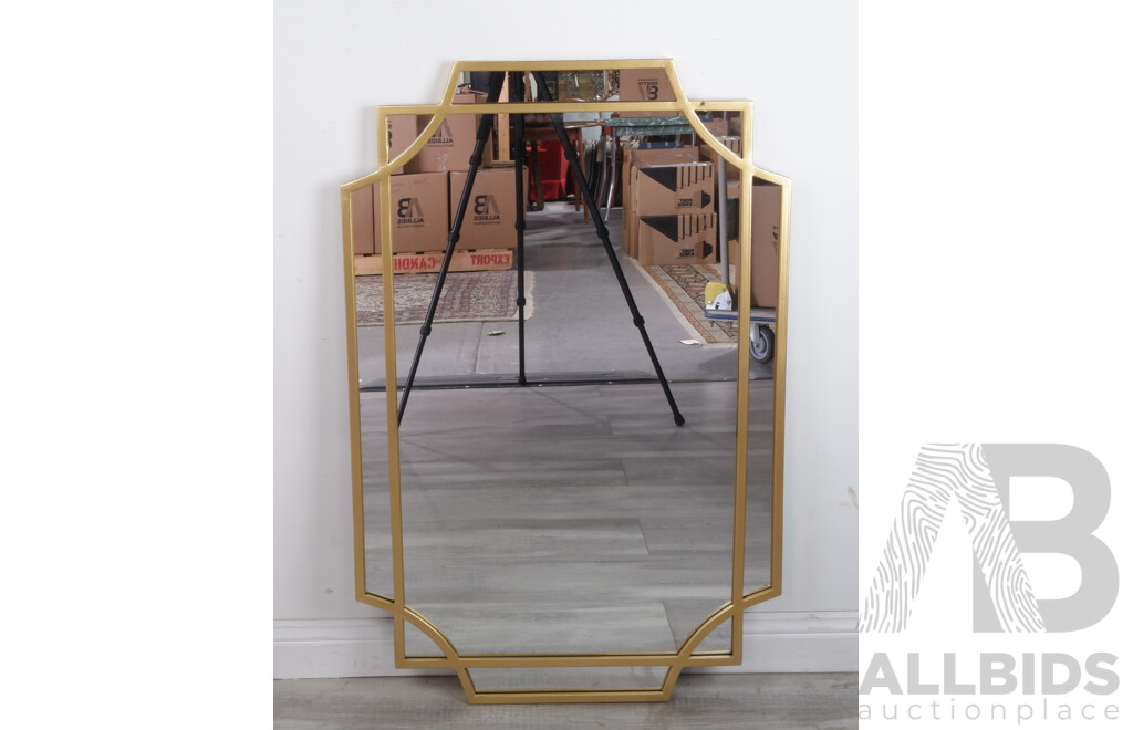 Art Deco Style Old Framed Mirror