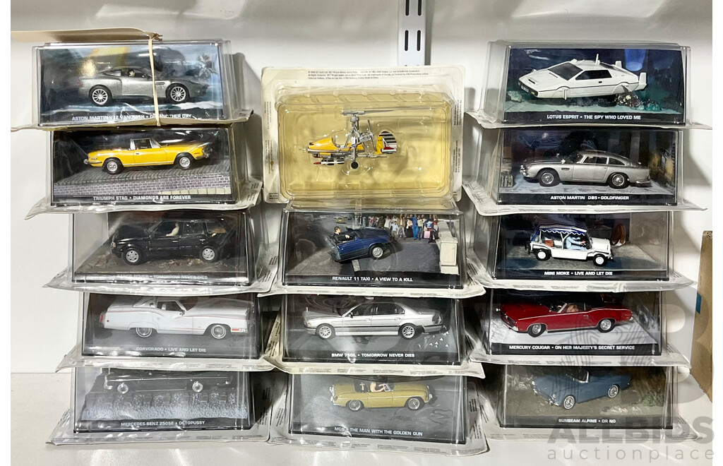 Fourteen James Bond Car Collection Model Cars