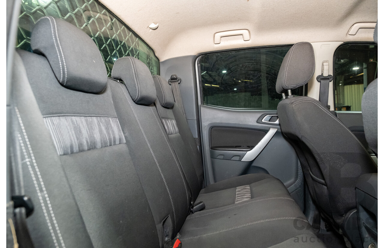 12/2014 Ford Ranger XLT 3.2 (4x4) PX MY15 Dual Cab Trayback Utility Silver Turbo Diesel 3.2L