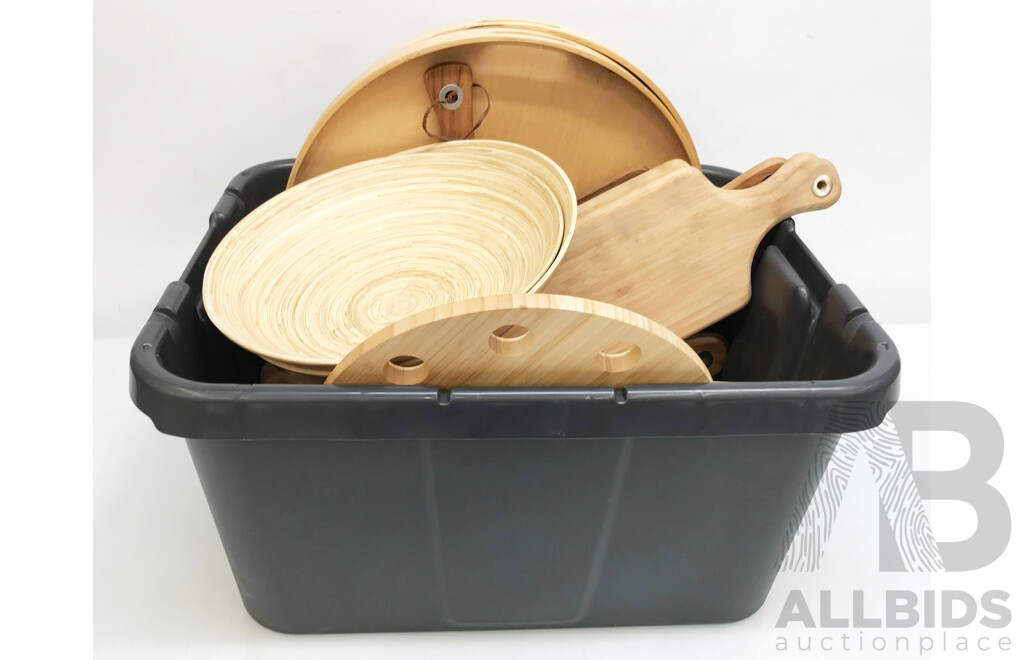 Selection of Assorted Wooden Kitchen Items and Equipment