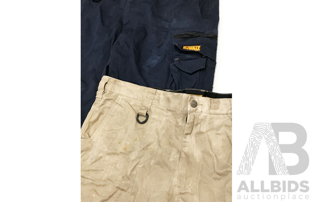 DeWalt ProStretch Work Trousers and Shorts (Size: 40) - Lot of 2