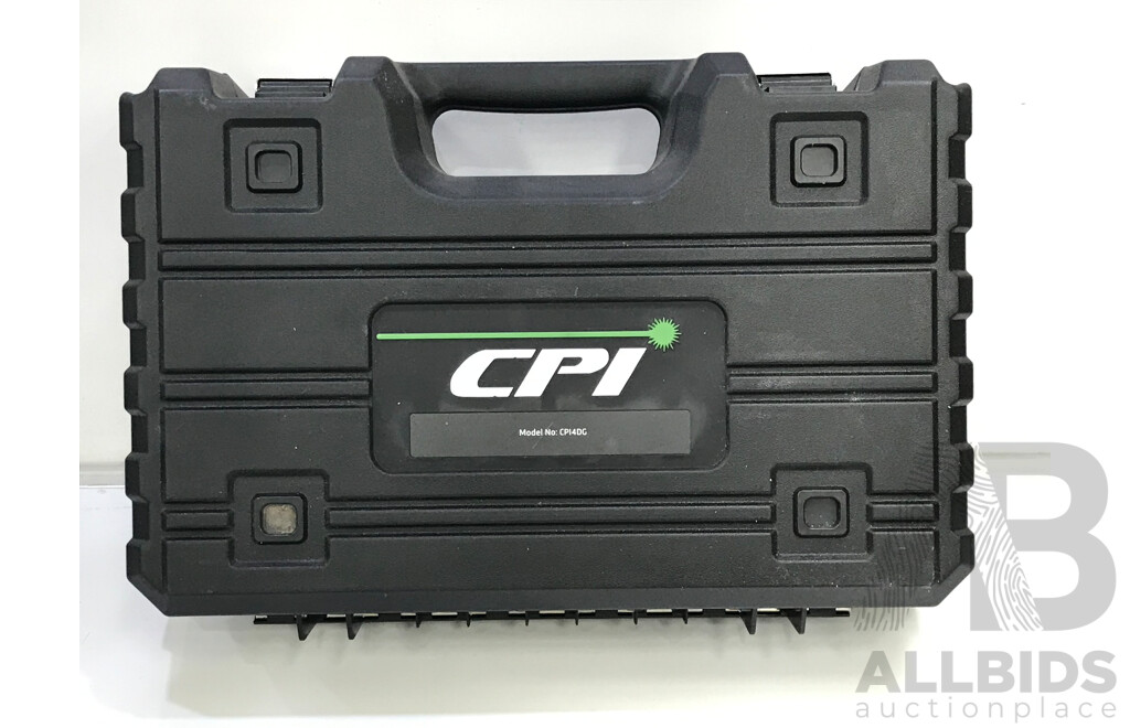 CPI CPI4DG 7.4V 2.0Ah Li-Ion 360º Electronic Auto Leveling Multi Directional Green Beam 3D Grade Line Laser Kit