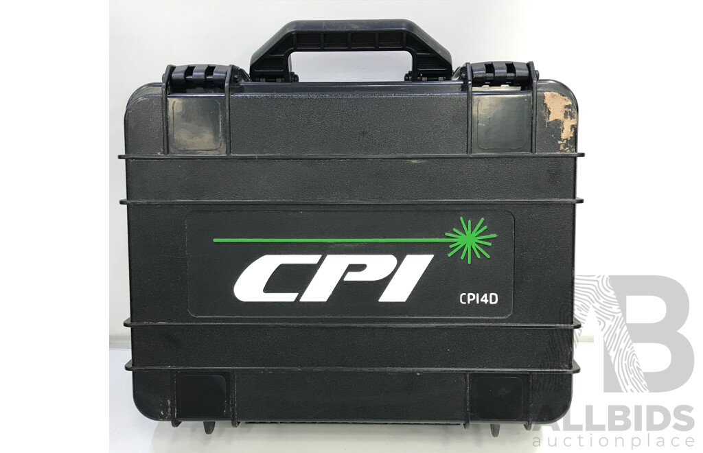 CPI CPI4D 7.4V 2.0Ah Li-Ion 360º Electronic Auto Leveling Multi Directional Green Beam 3D Grade Line Laser Kit