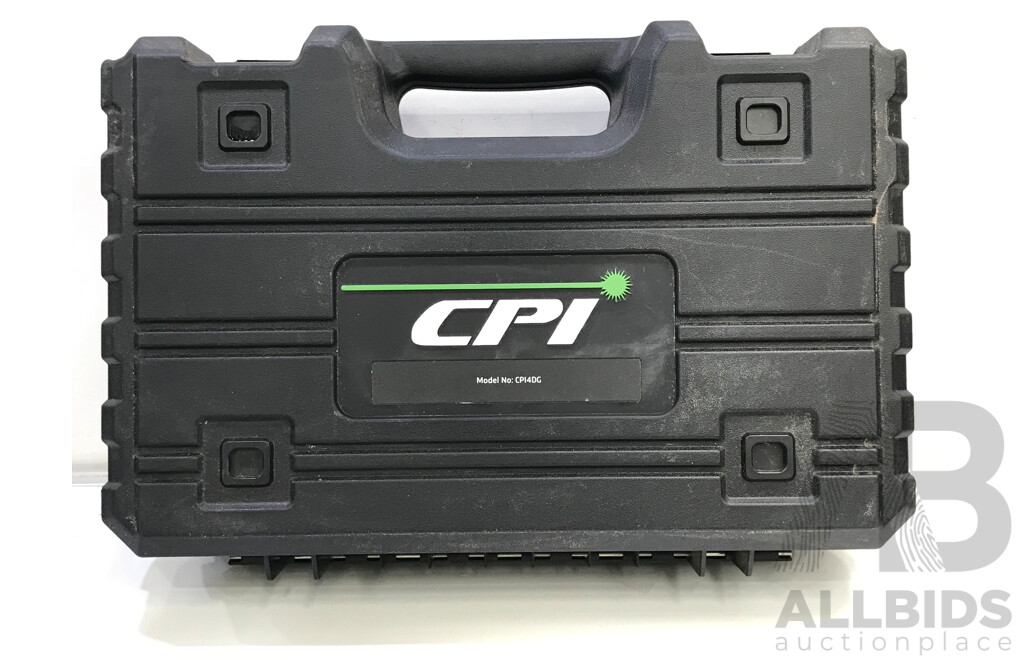 CPI CPI4DG 7.4V 2.0Ah Li-Ion 360º Electronic Auto Leveling Multi Directional Green Beam 3D Grade Line Laser Kit