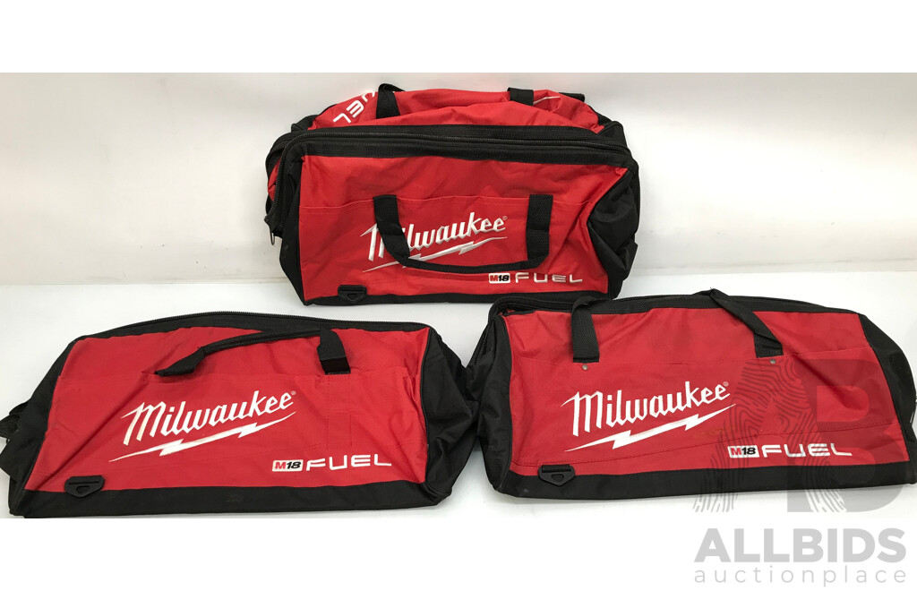 Milwaukee Heavy Duty Contractor Tool Bags - Large(550mm) - Lot of Three