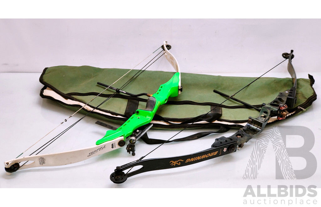 POLARIS/BROWNING Lot of 2 Compound Bows
