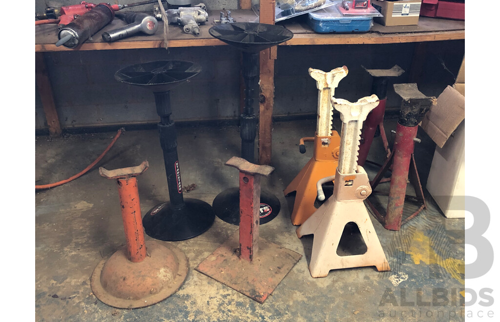 Six Car Stands/jacks and 2 Others