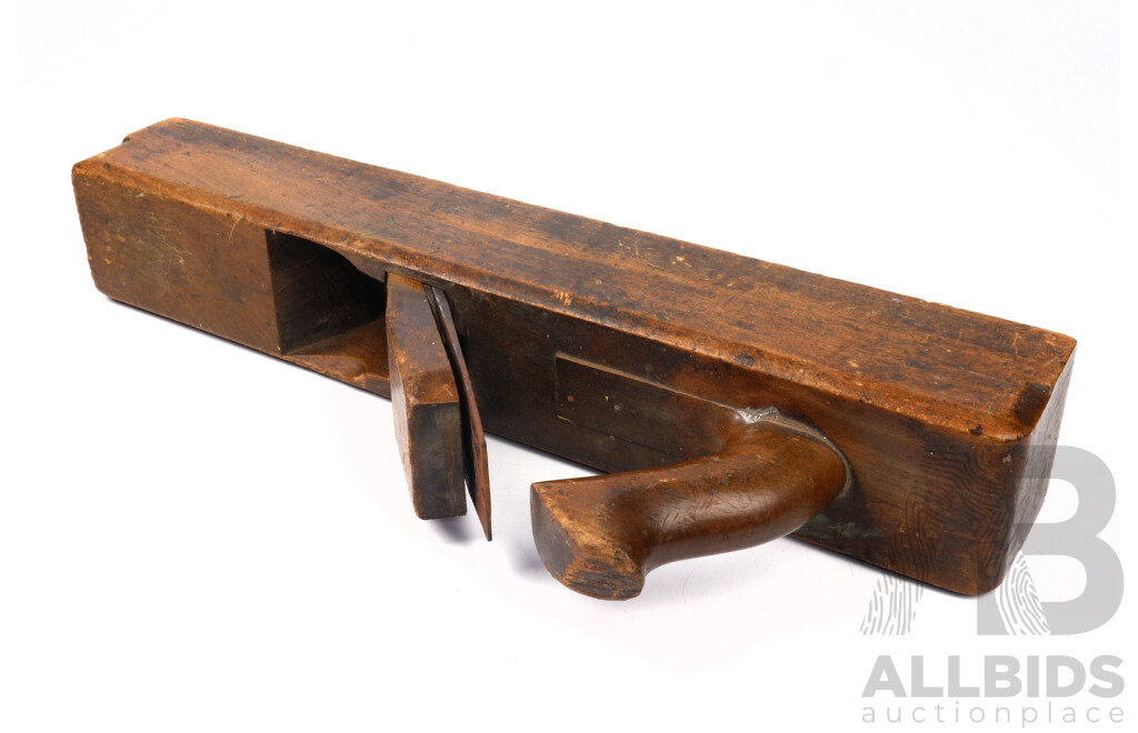Antique Timber Bench Plane with Alex Mathieson & Son Blade