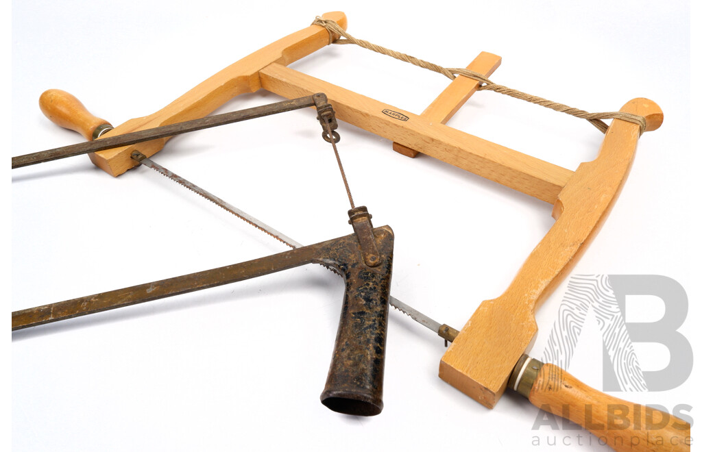 Vintage Maples Bow Saw and Antique Coping Saw