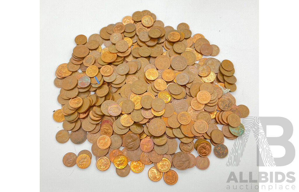 Australian One and Two Cent Coins, Examples From 1960's 1970's 1980's - 1.5 Kilograms