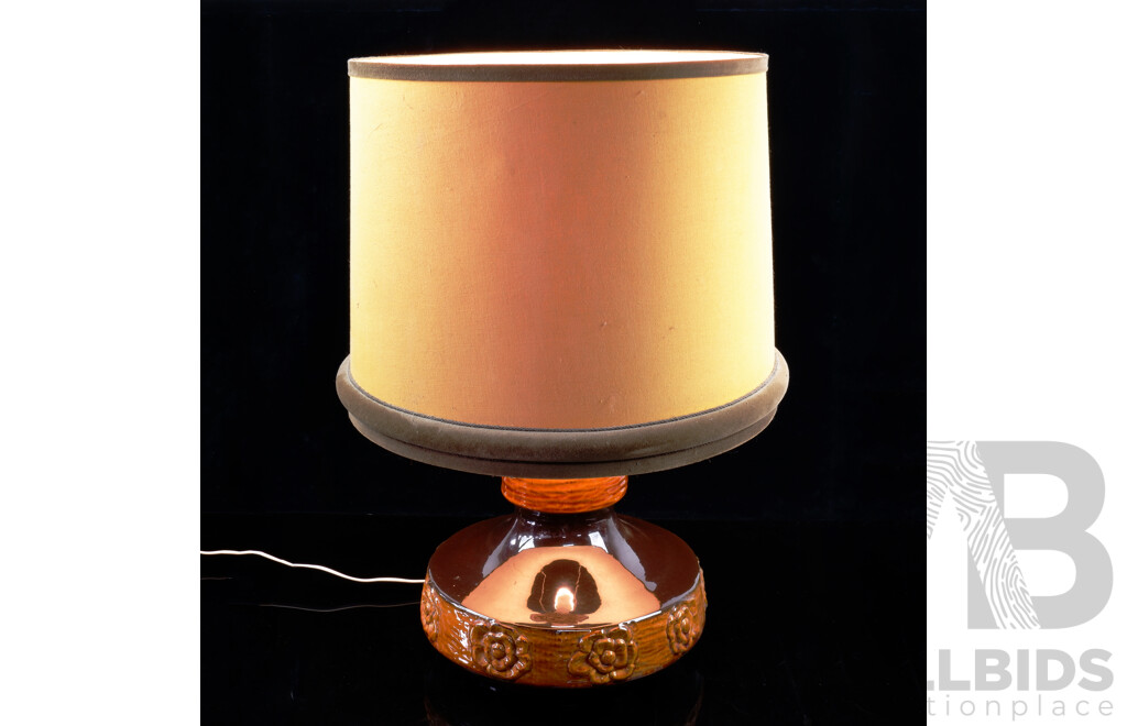Pair of Oversized Mid Century Ceramic Lamps