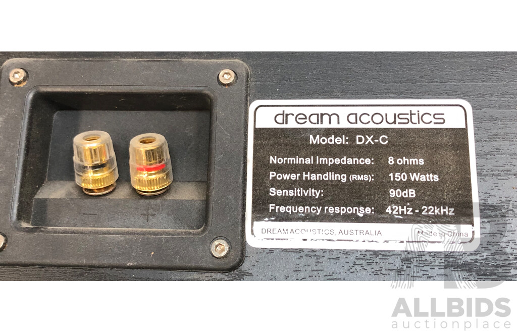 Dream Acoustics DX-C Speaker, Dynamics Kingswood HTP Speaker and a Response Speaker
