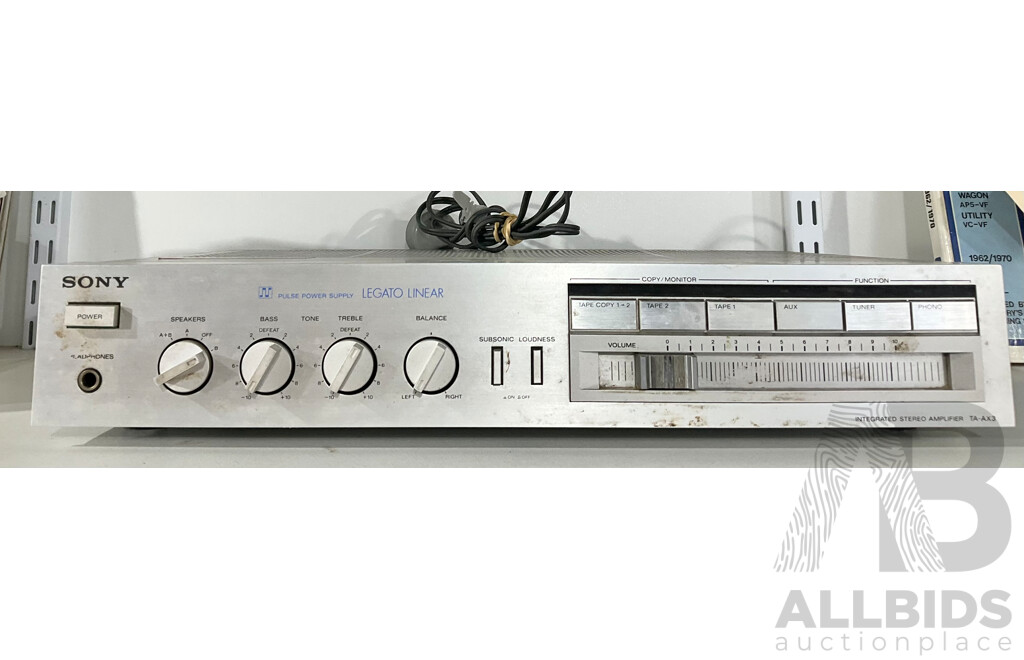 Sony Intergrated Stereo Amplifier TA-AX3
