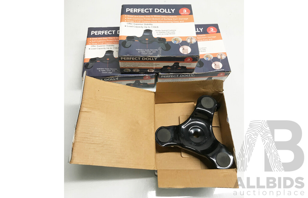 3 Wheel Perfect Dolly - Lot of 4