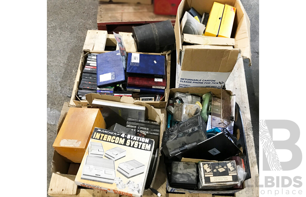 Bulk Lot of Miscellaneous Items Including Vintage Electronics and Kodak Film Items