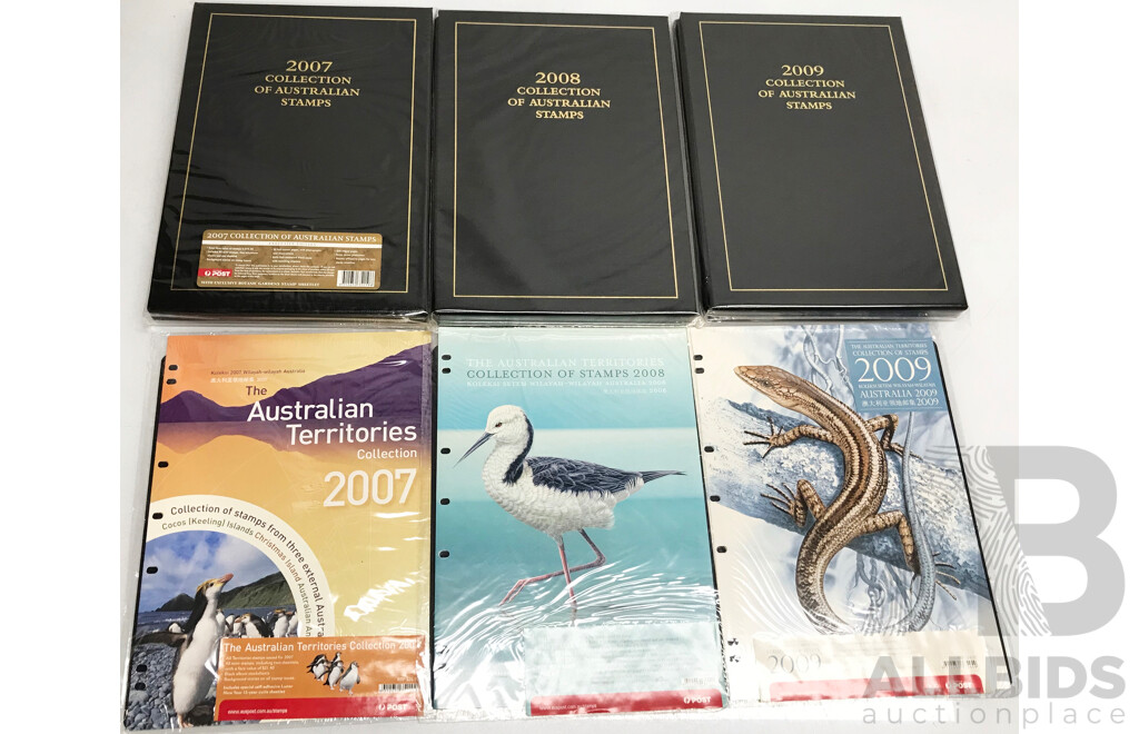 Collection of Australian Stamps Year 2007, 2008 and 2009