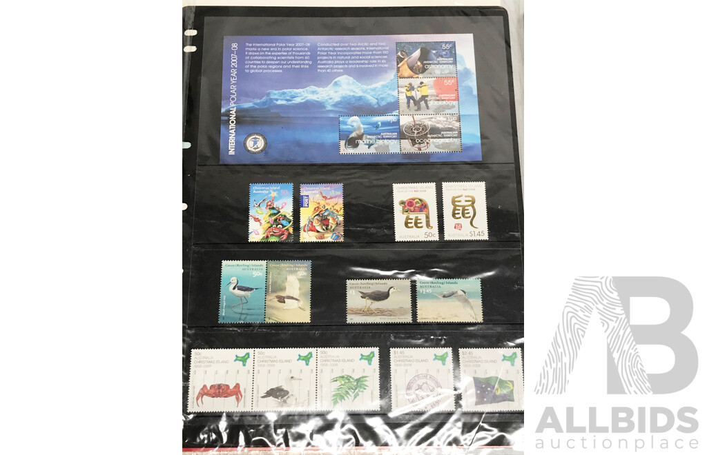 Collection of Australian Stamps Year 2007, 2008 and 2009
