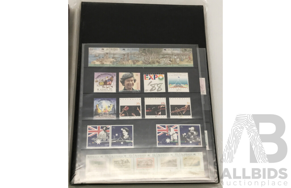 Collection of Australian Stamps Year 1986, 1987 and 1988