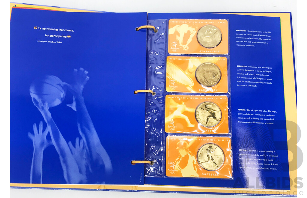 Sydney 2000 Olympics Australian Gold Medallists Stamp Album and Coin Collection