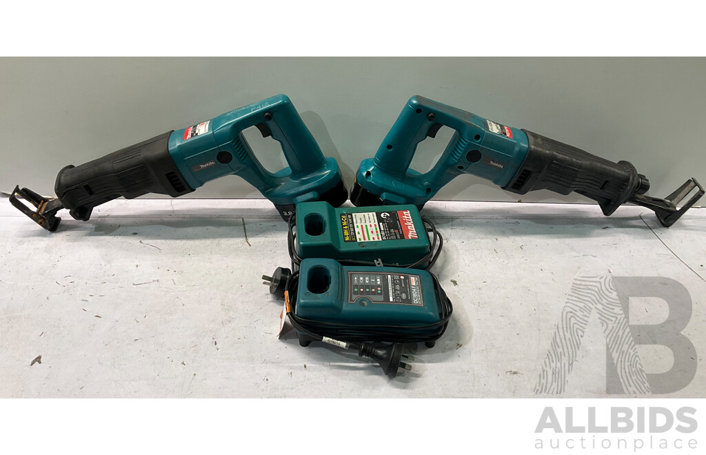 MAKITA (JR180D) Reciprocating Saw 18v (X2) W/ Charger - Lot of 4 - Total ORP $529.99