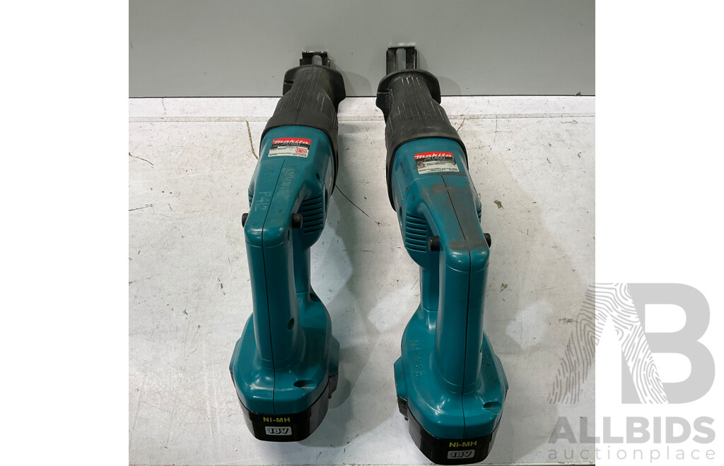 MAKITA (JR180D) Reciprocating Saw 18v (X2) W/ Charger - Lot of 4 - Total ORP $529.99