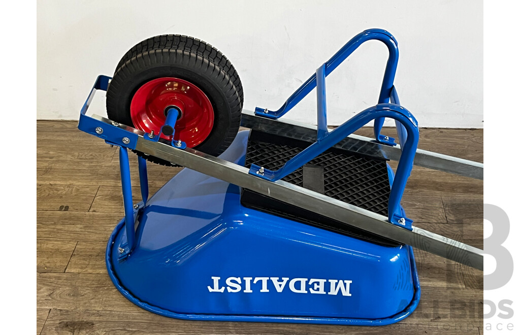 MEDALIST 100-Litre Builders Steel Tray Wheelbarrow - ORP $399.00