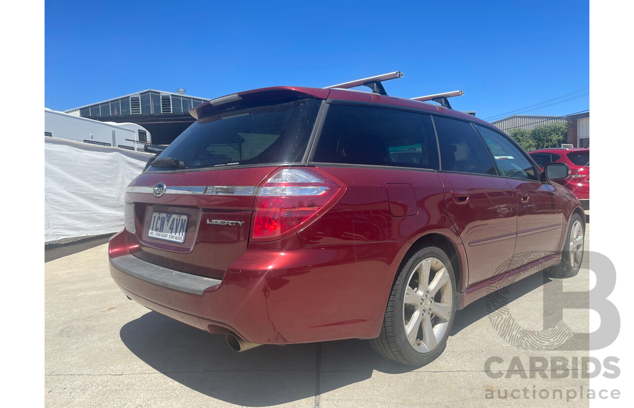 9/2008 Subaru Liberty 2.5i MY08 4d Wagon Red 2.5L