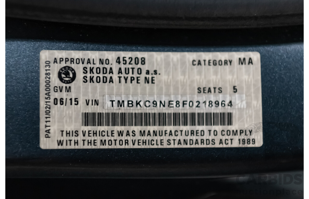6/2015 Skoda Octavia 103 TSI Elegance NE MY15 4d Wagon Metallic Grey Turbo 1.4L