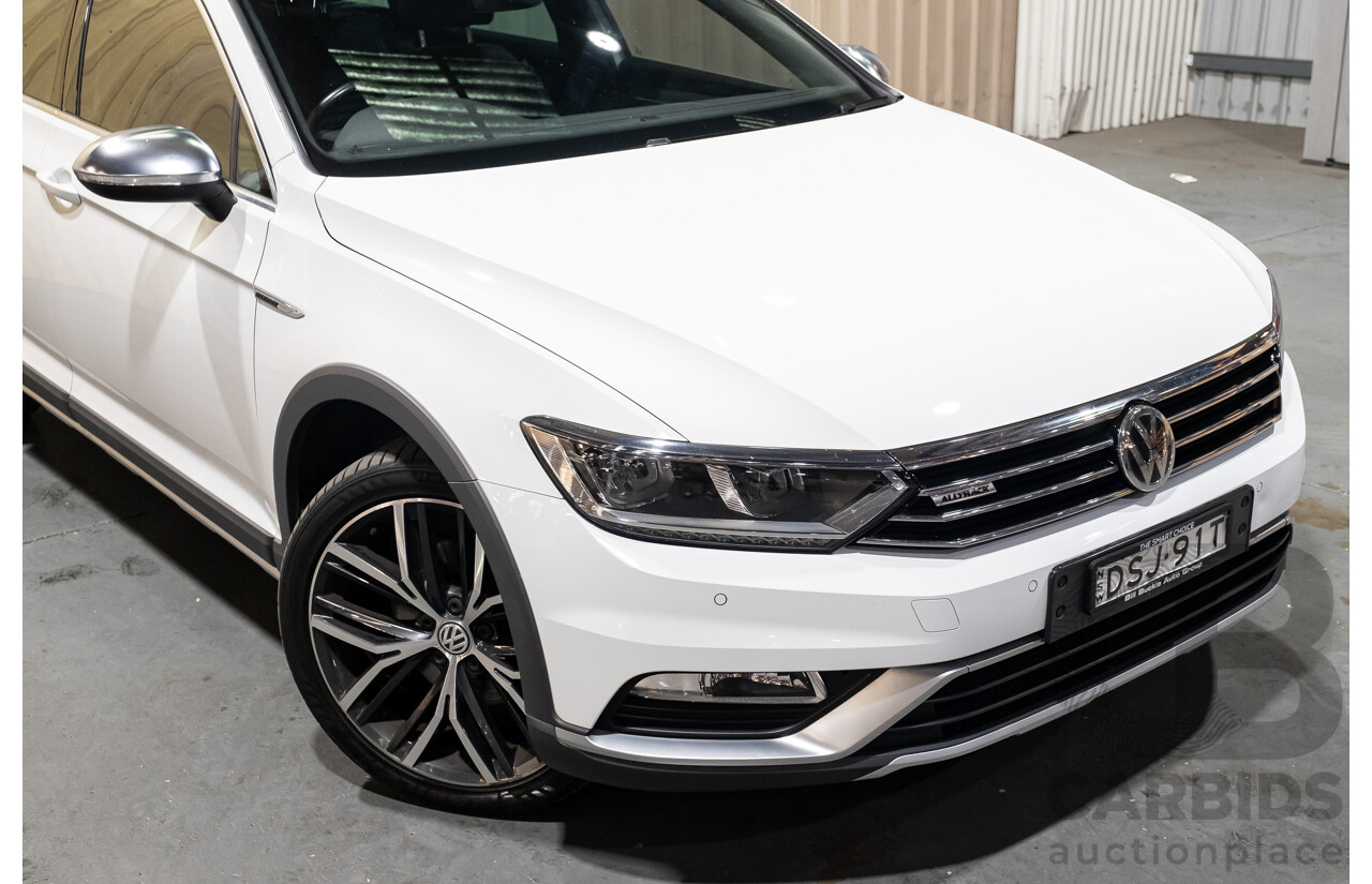 9/2017 Volkswagen Passat Alltrack Wolfsburg Edition 4Motion (AWD) B8 4d Wagon White Turbo Diesel 2.0L