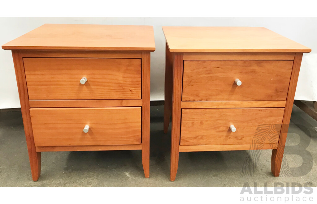 Blue Diamond Furniture Bedside Wooden Cabinets - Lot of 2