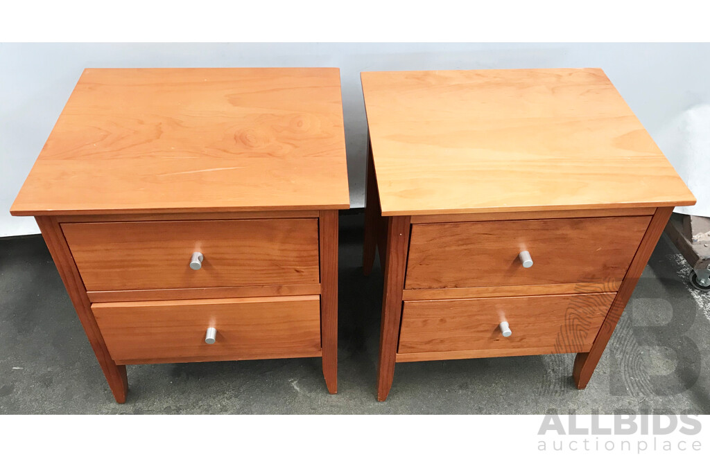 Blue Diamond Furniture Bedside Wooden Cabinets - Lot of 2