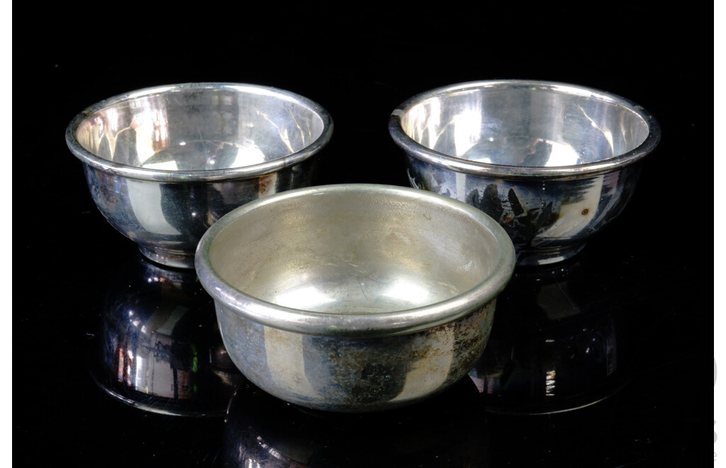Set Three Vintage Australian Windsor Triple Silver Plate Dishes by McDonald & Co, Adelaide