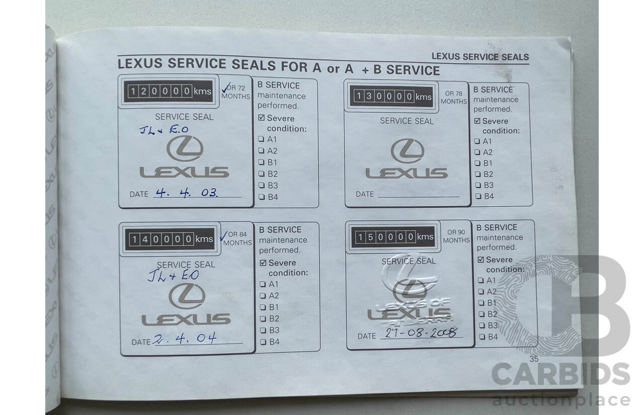 4/1997 Lexus Es300 LXS MCV20R 4d Sedan White 3.0L