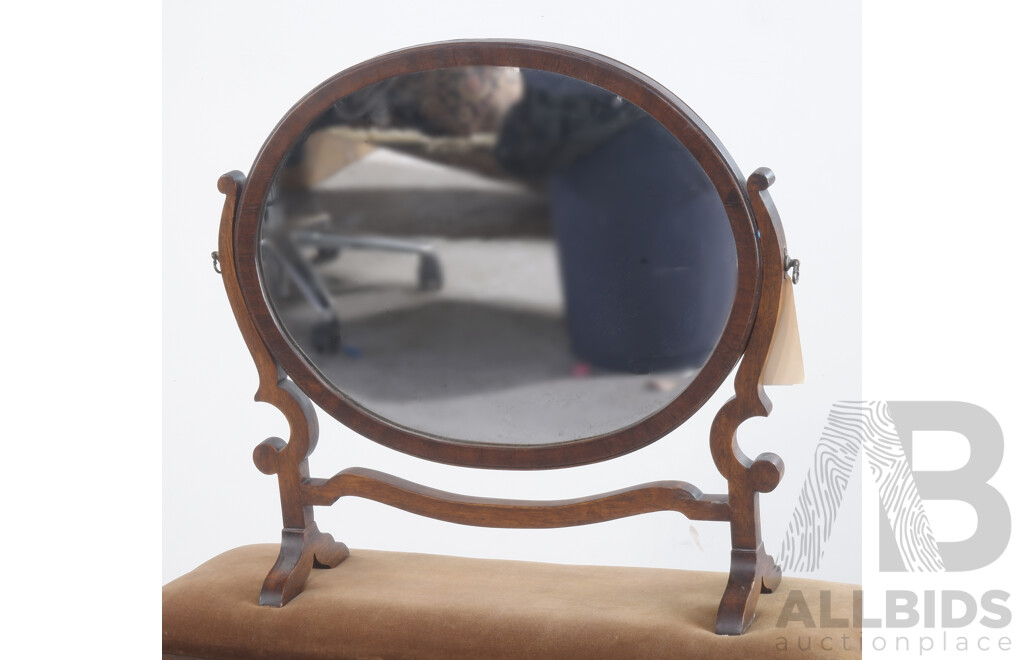Antique Style Oval Dressing Mirror