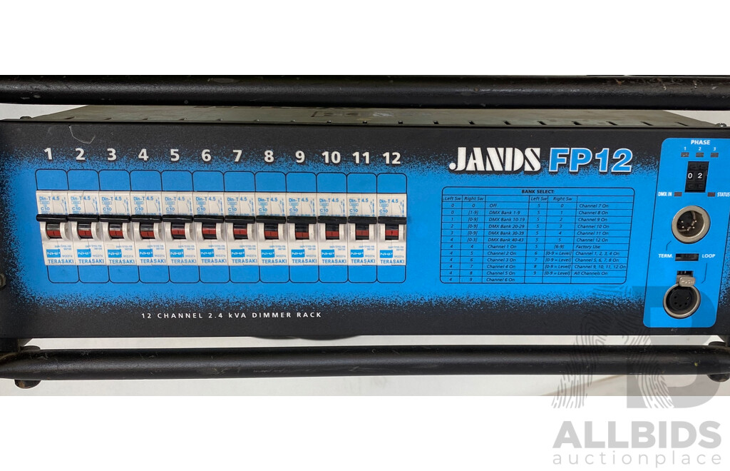Jands (FP12) Dimming System & Tridonic ATCO LVL4-2 Enclosed Transformers