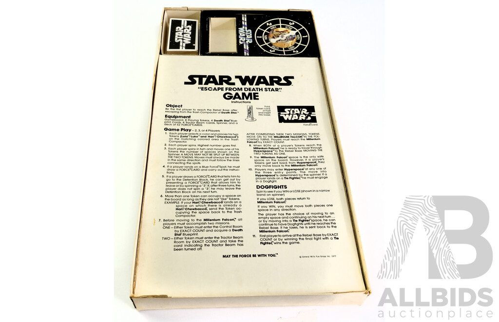 Vintage Toltoys Star Wars Escape From Death Star Board Game