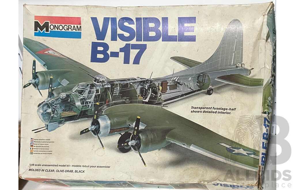 Vintage Monogram Visable Boeing B17 Flying Fortress 1:48 Scale
