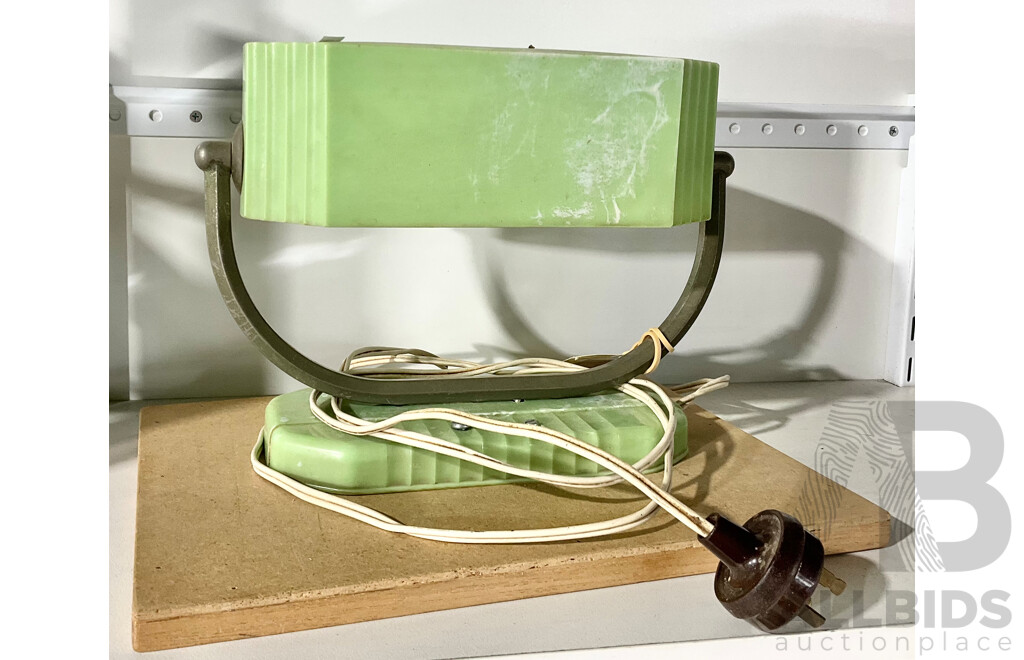 Vintage Green Bakelite Desk Lamp