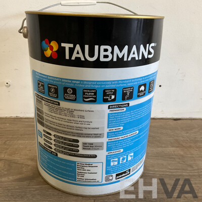 TAUBMANS Easy Coat Interior Kitchen & Bathroom White Low Sheen Paint 10L - Lot of 3 - Estimated Total ORP $480.00