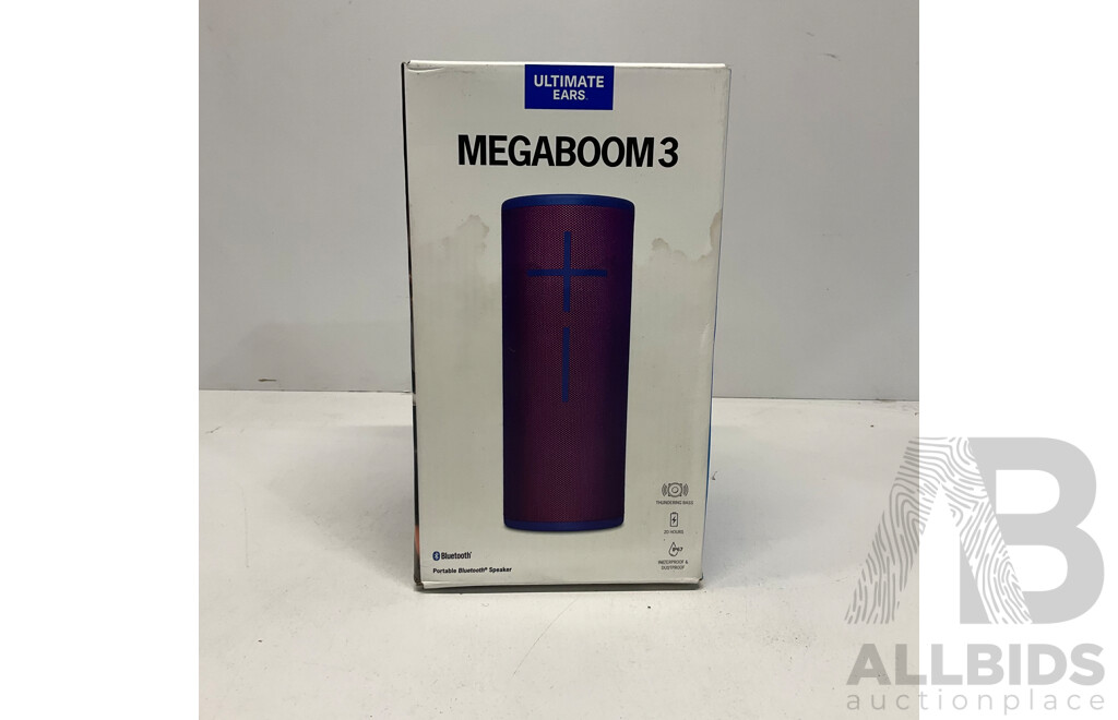 ULTIMATE EARS MEGABOOM 3 Portable Bluetooth Speaker (Ultraviolet Purple) - ORP$329.00