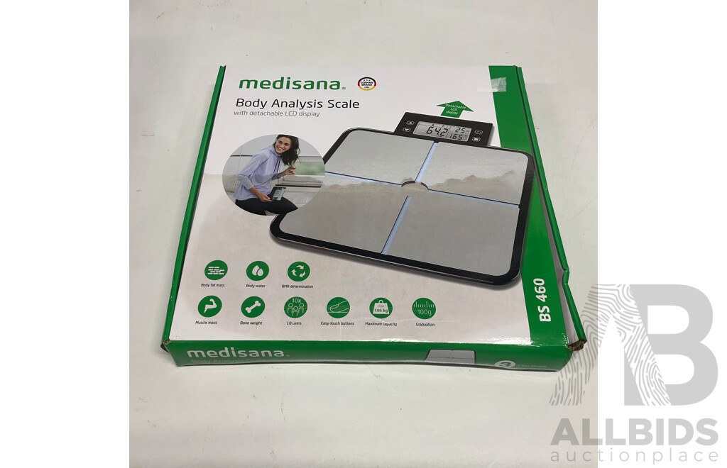 WW Bodyfit  WW800A Smart Scale & MEDISANA Body BS460 Analysis Scale  - Lot of 2 - Estimated Total ORP$188.00