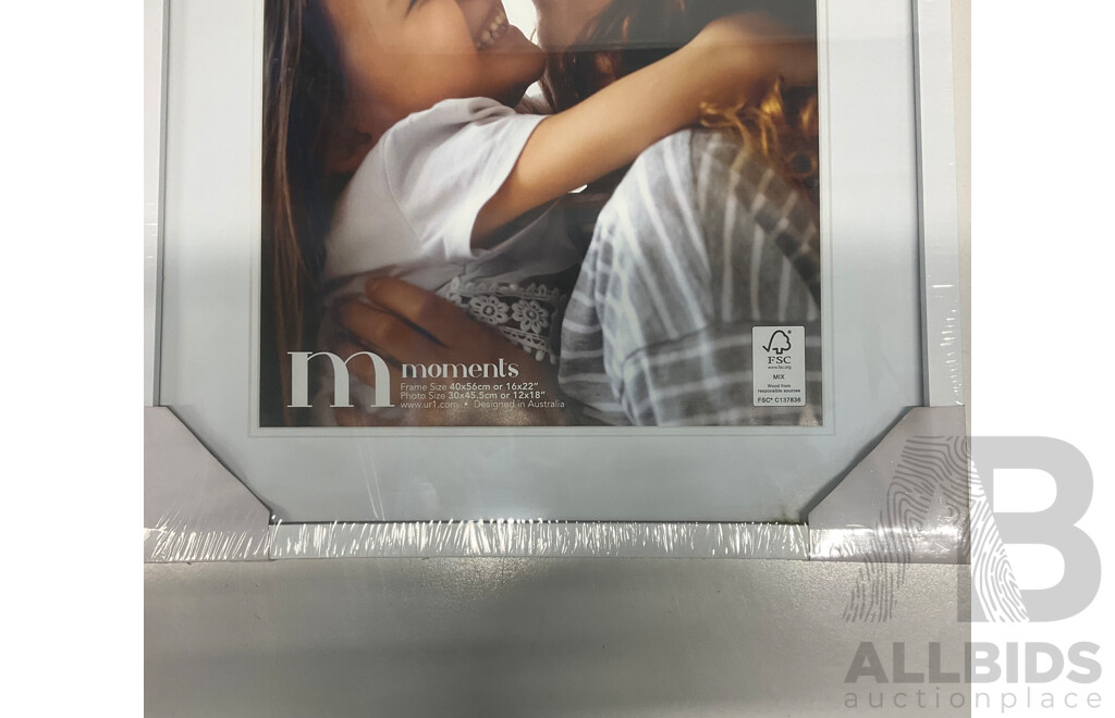 UR1 FSC Mix Moments 16x22inch Photo Frame (White) - Lot of 3 - Estimated Total ORP $161.00