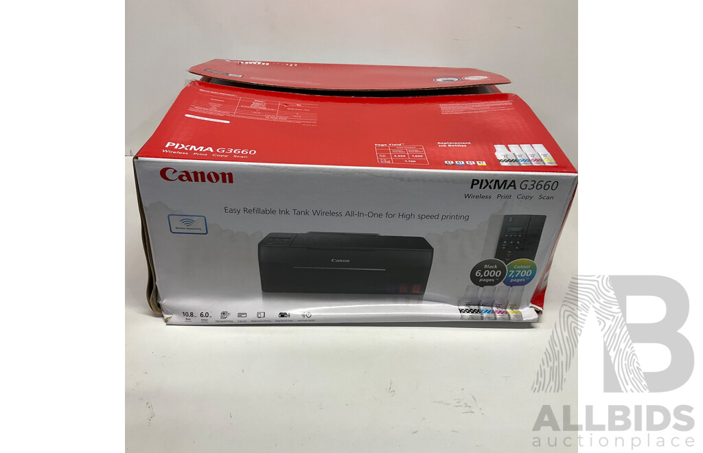 Canon MegaTank G3660 Colour Ink Tank Multifunction - ORP $499.00